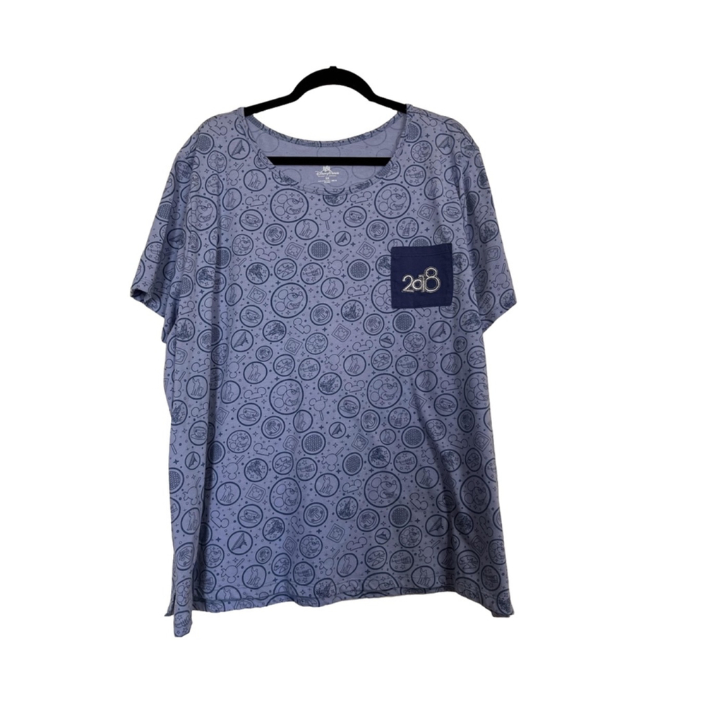 EUC Women's Disney Parks 2018 T-Shirt 3XL Blue